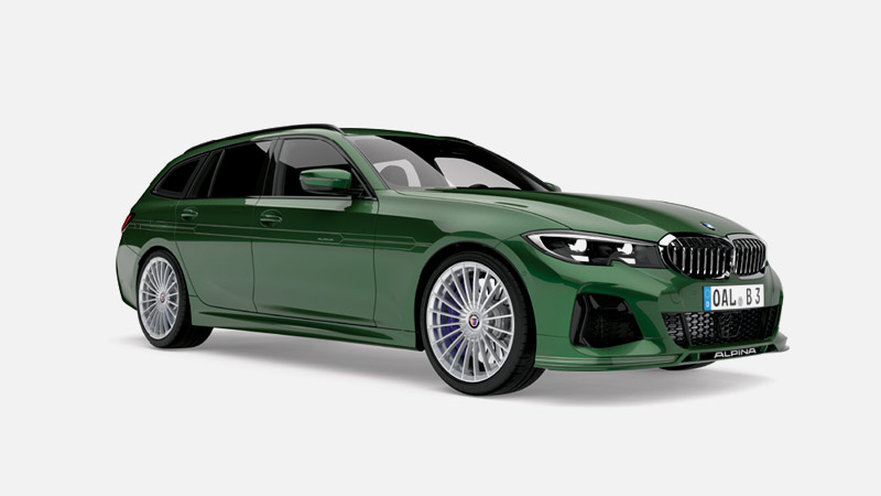 BMW ALPINA B3 - zielone BMW wizualizacja